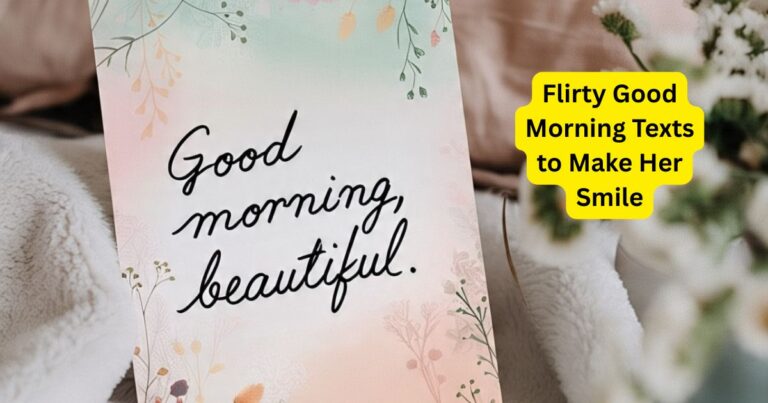 45+Flirty Good Morning Texts to Make Her Smile