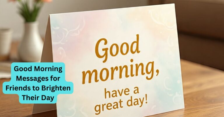 Good Morning Messages for Friends to Brighten Their Day