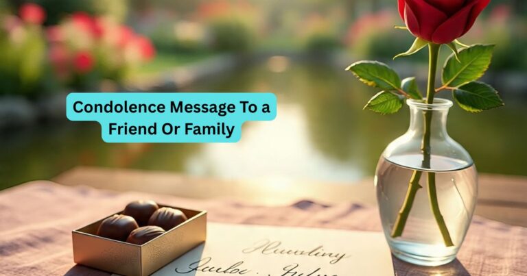 Condolence Message To a Friend Or Family