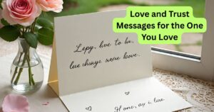 Love and Trust Messages for the One You Love