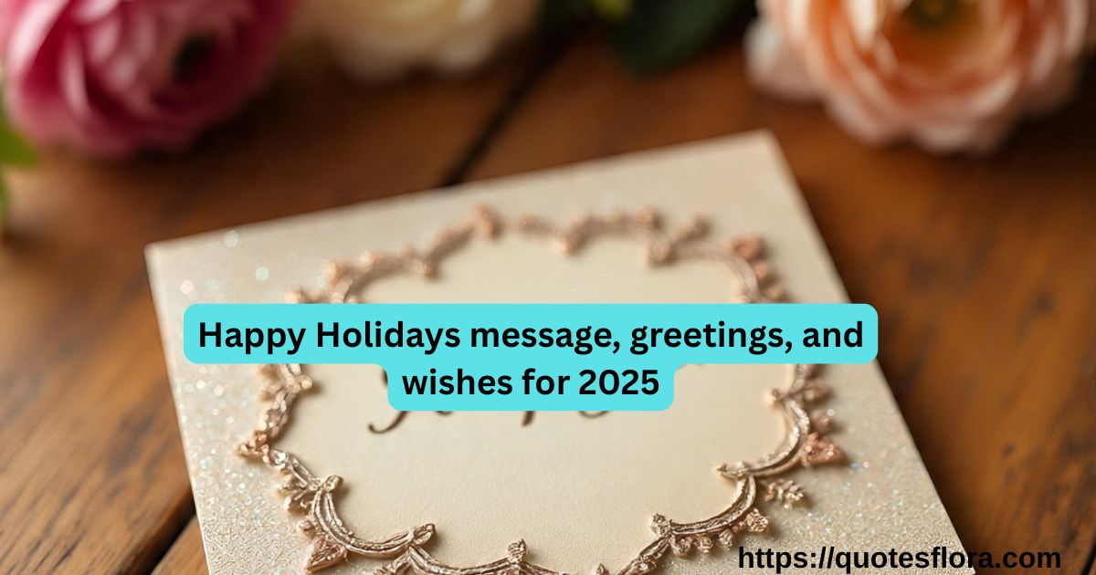 145+ Happy Holidays message, greetings, and wishes for 2025