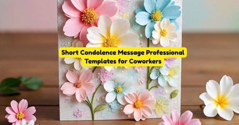 76+ Short Condolence Message Professional Templates for Coworkers
