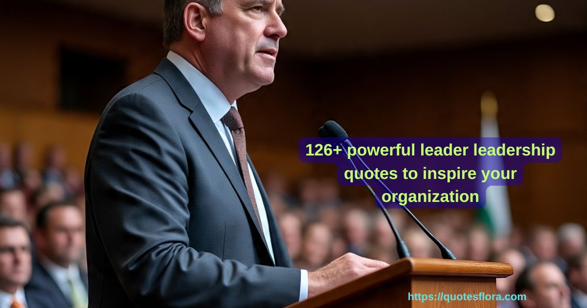 126+ powerful leader leadership quotes to inspire your organization