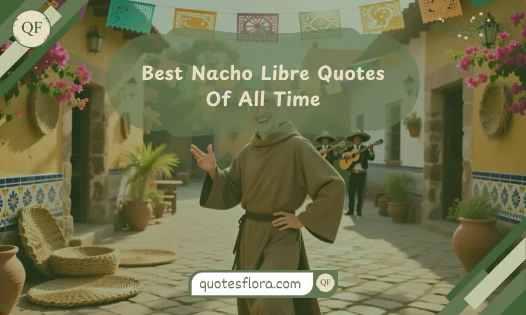 150+ Unforgettable Viral Nacho Libre Quotes Collection 2 A humorous cinematic-style courtyard scene inspired by iconic nacho libre quotes, capturing playful energy and nostalgic movie vibes.