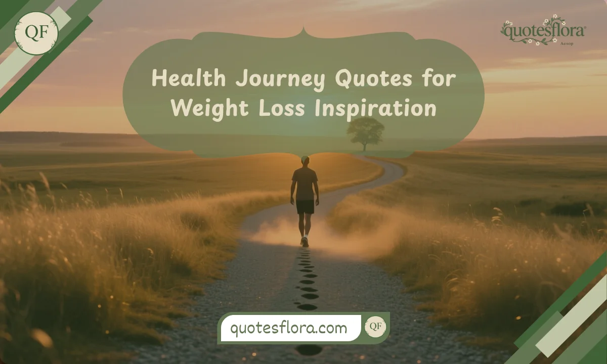 A person walking on a long scenic path at sunset, symbolizing weight-loss journeys inspired by uplifting health quotes.