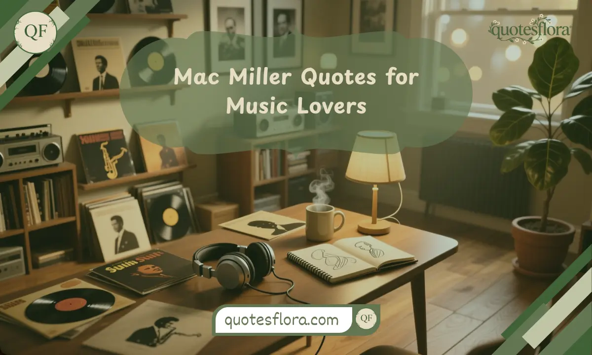 A warm music studio scene designed for music lovers inspired by mac miller quotes.