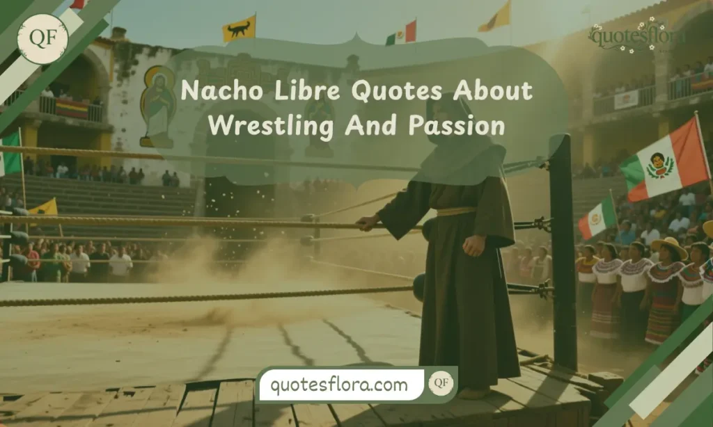 150+ Unforgettable Viral Nacho Libre Quotes Collection 4 A dramatic wrestling arena scene symbolizing passion and determination inspired by nacho libre quotes in a cinematic style.