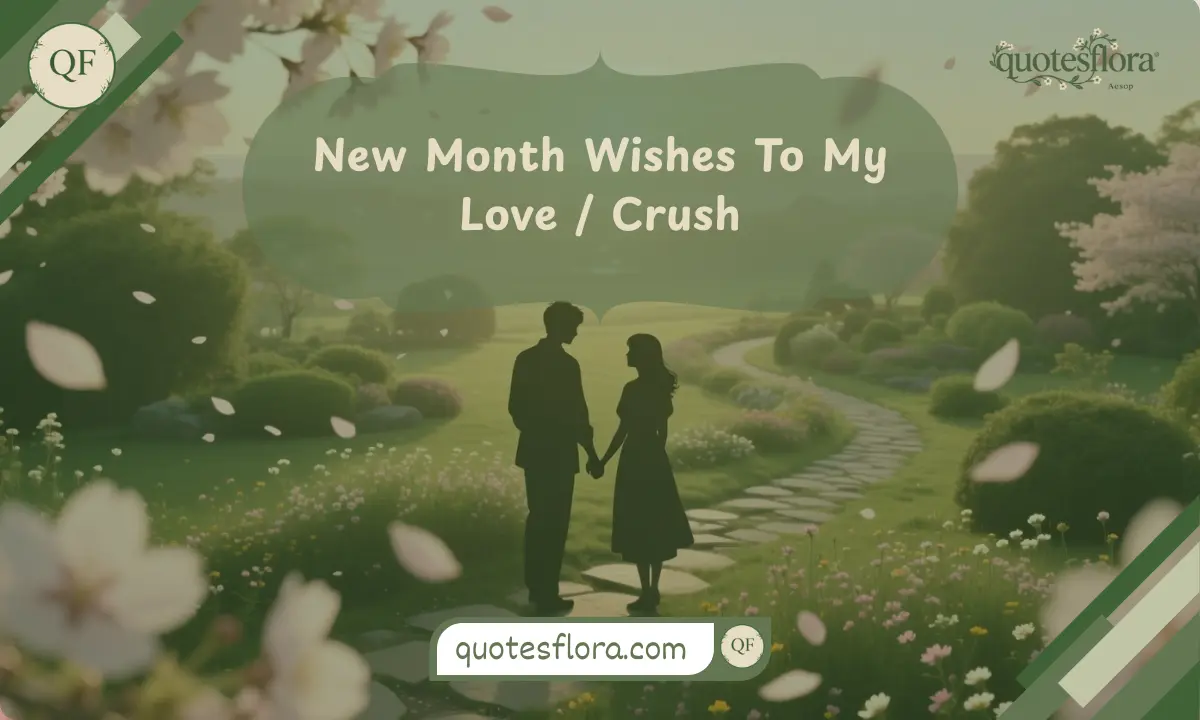 Romantic sunrise garden scene symbolizing new month wishes for a love or crush, inspired by Happy New Month Prayer Messages.