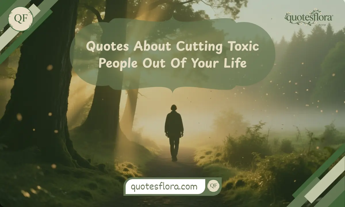 A peaceful forest path symbolizing letting go and emotional freedom, visually representing toxic people quotes about cutting toxic people out of your life.