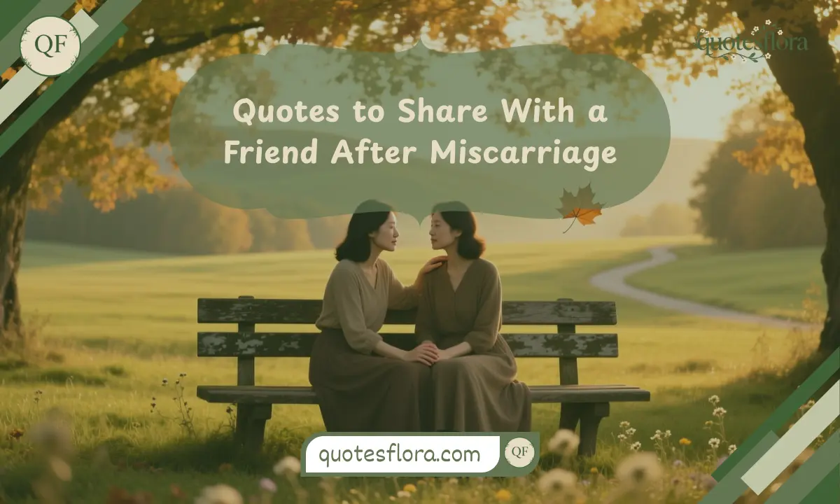 Two friends sharing comfort in nature, symbolizing supportive miscarriage quotes for someone grieving pregnancy loss.