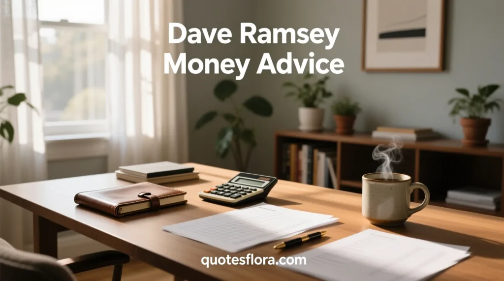 A clean home office setup with budgeting tools representing Dave Ramsey money advice inspired by dave ramsey quotes.