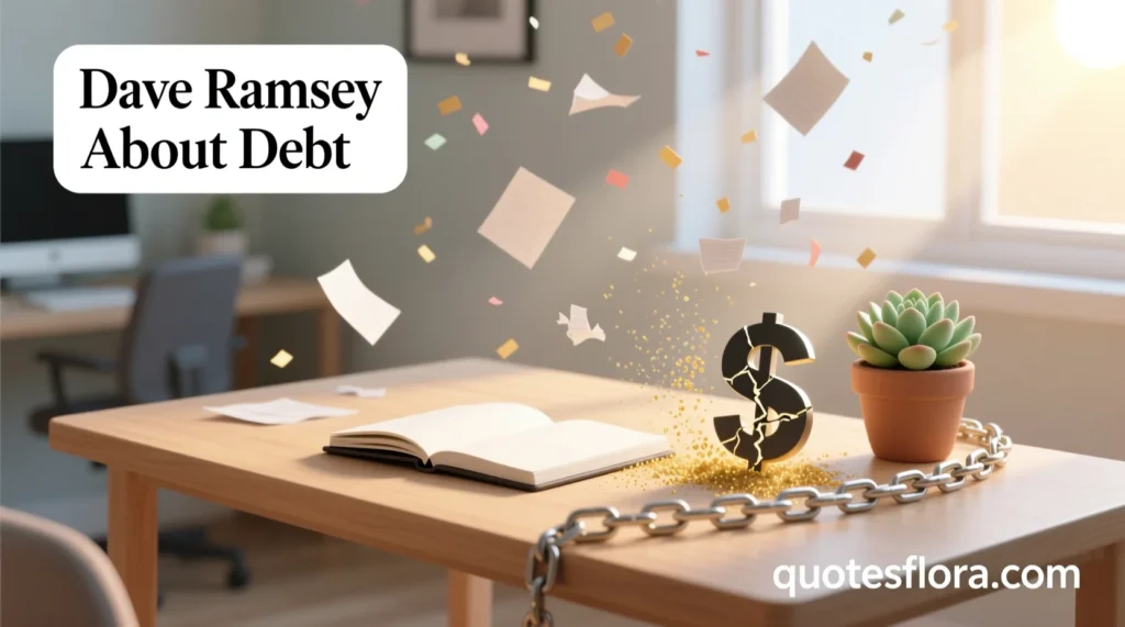 A symbolic freedom scene representing Dave Ramsey quotes about debt inspired by dave ramsey quotes.