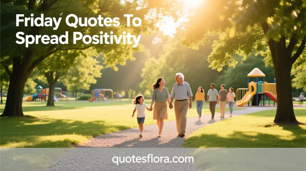 Joyful outdoor scene illustrating friday blessings quotes that spread positivity, happiness, and good vibes.