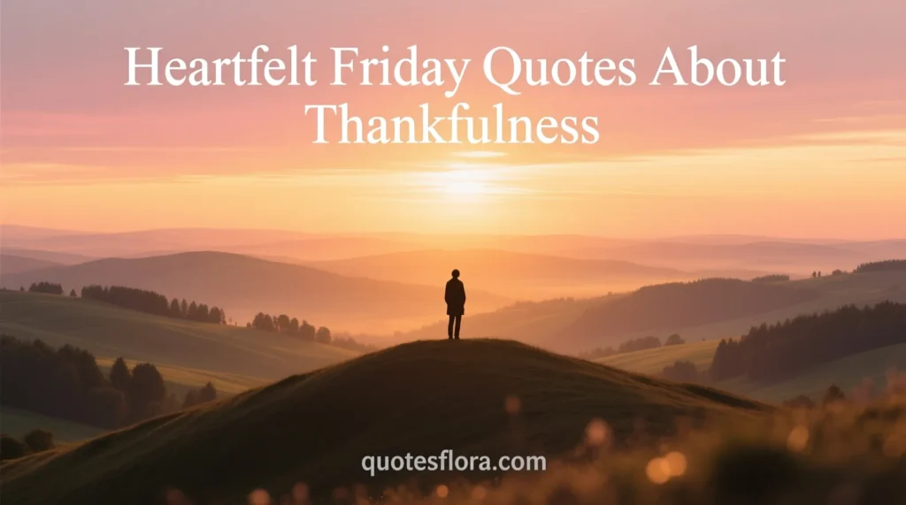 Emotional nature landscape reflecting friday blessings quotes focused on thankfulness, gratitude, and appreciation.