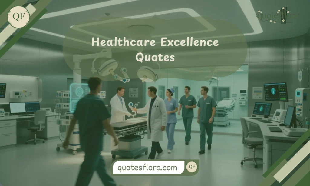 Healthcare team working with precision in a modern facility, showcasing excellence and inspiring healthcare quotes naturally.