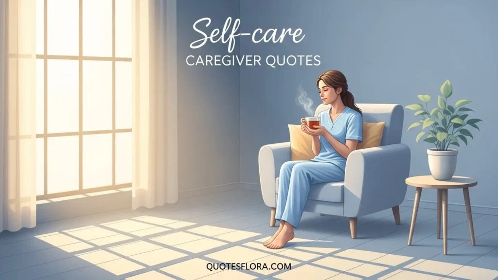 Self-care caregiver quotes reminding caregivers to prioritize wellness, balance, and inner peace