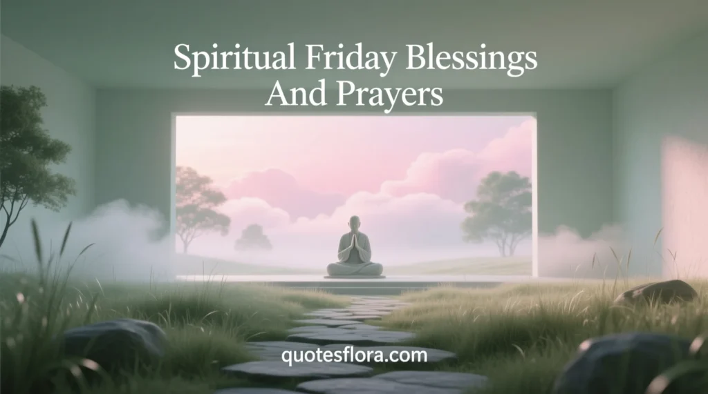 Calm spiritual setting symbolizing friday blessings quotes with prayers, faith, peace, and inner reflection.