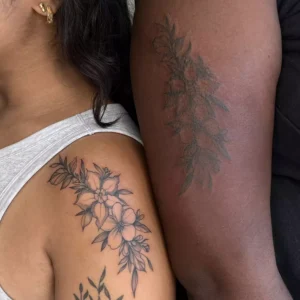 Matching Tattoo Ideas For Best Friends 9 matchingfloralbfftattoos fd81efe9910c4bd1b1ee3793a296bdc8