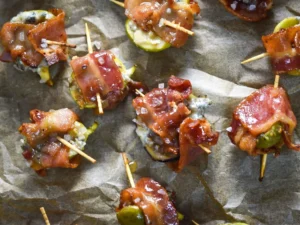 10 Cocktail Snack Recipes for Your Next Binge Party 7 opt aboutcom coeus resources content migration serious eats seriouseats.com 2018 03 20180307 bacon wrapped stuffed bourbon figs overhead morgan eisenberg 5ab4d0f4cad247df9a3356c8693920a6