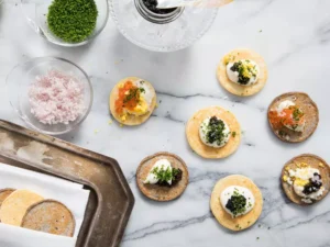 10 Cocktail Snack Recipes for Your Next Binge Party 2 opt aboutcom coeus resources content migration serious eats seriouseats.com 2018 12 20181204 blini vicky wasik 66 c6fd2affed364b519471e3c0be479397