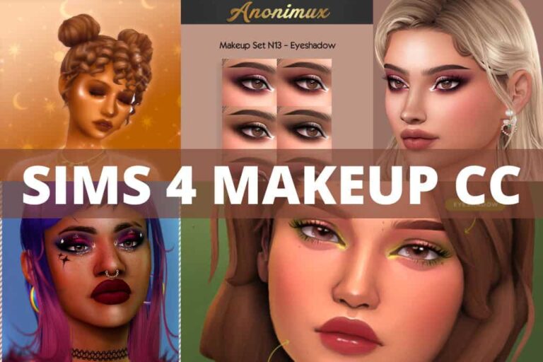 Sims 4 CC Makeup: Lipsticks, Eyeliner, Blush, and More