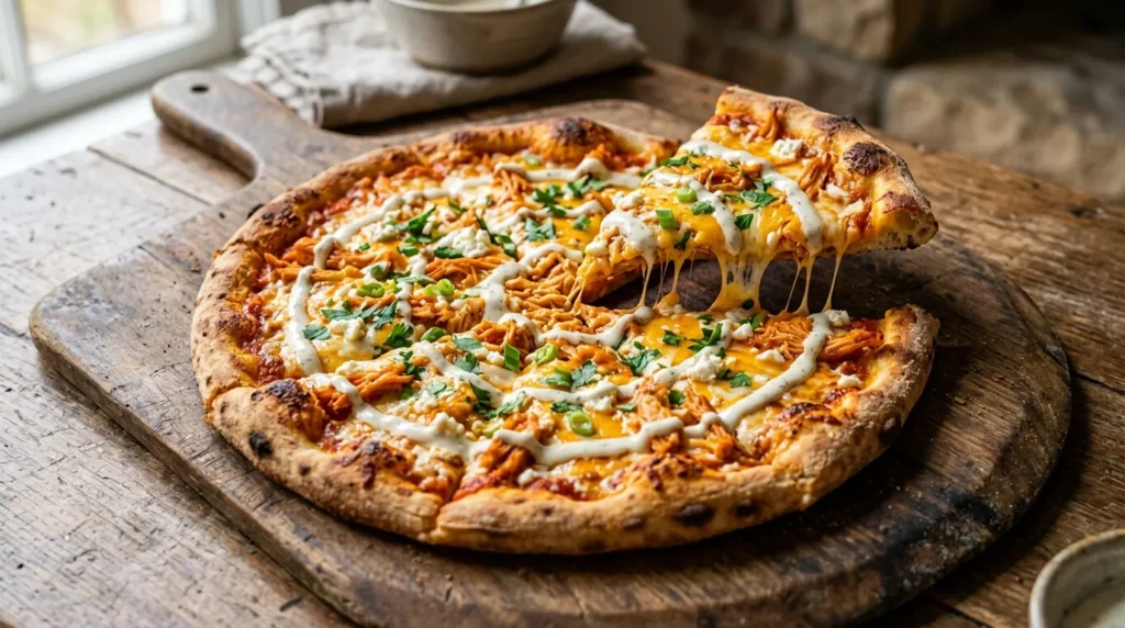 Buffalo Chicken Pizza Recipe 3 A freshly baked Buffalo chicke 2 1