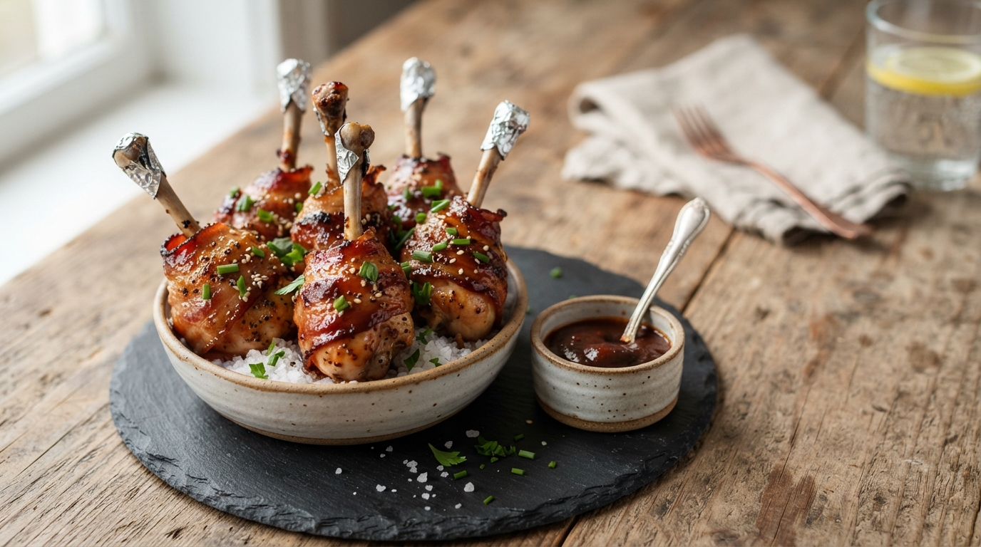 Bacon wrapped chicken lollipops 202607291424