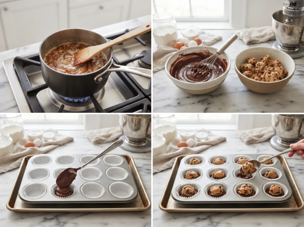 Brown Butter Brookie Cups 2 how-to-make-brown-butter-brookie-cups