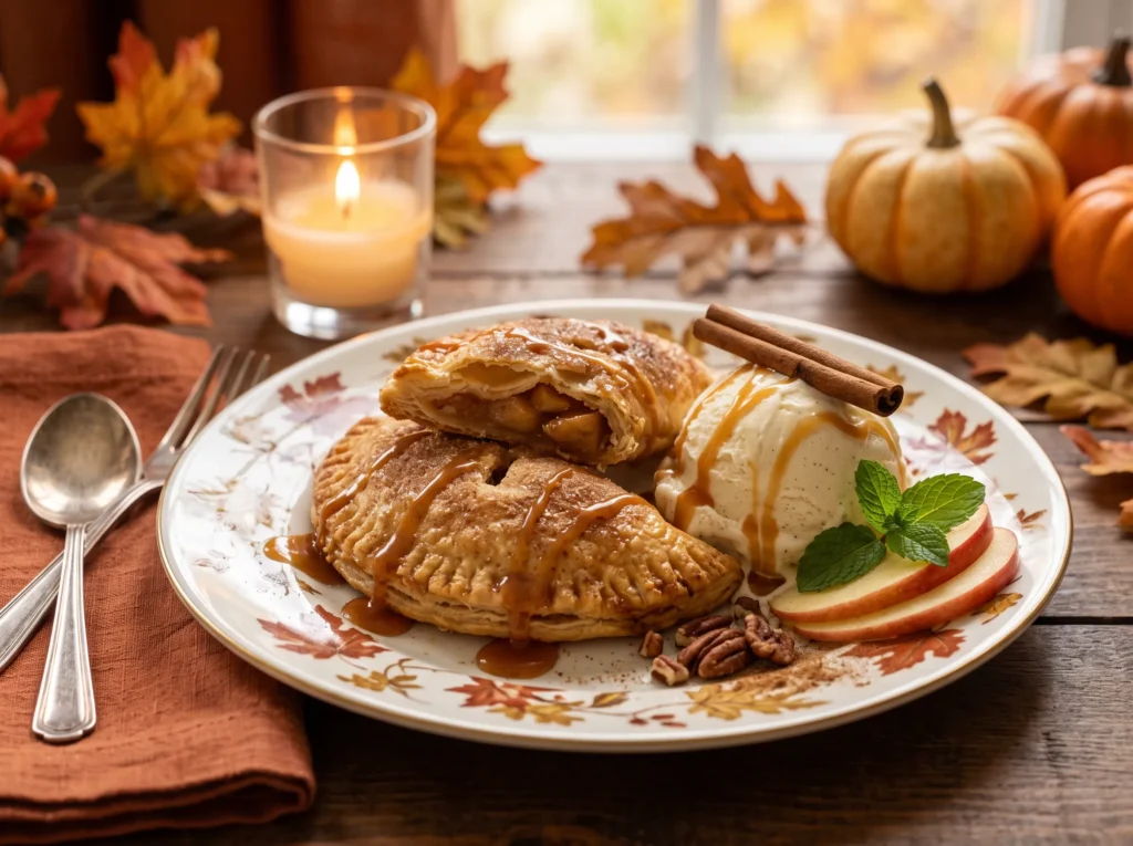caramel-apple-empanadas-with-ice-cream