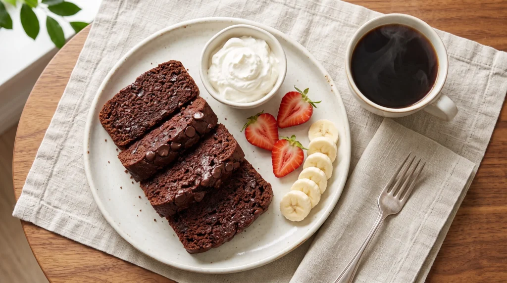 Double Chocolate Banana Bread 3 double-chocolate-banana-bread-served-with-coffee