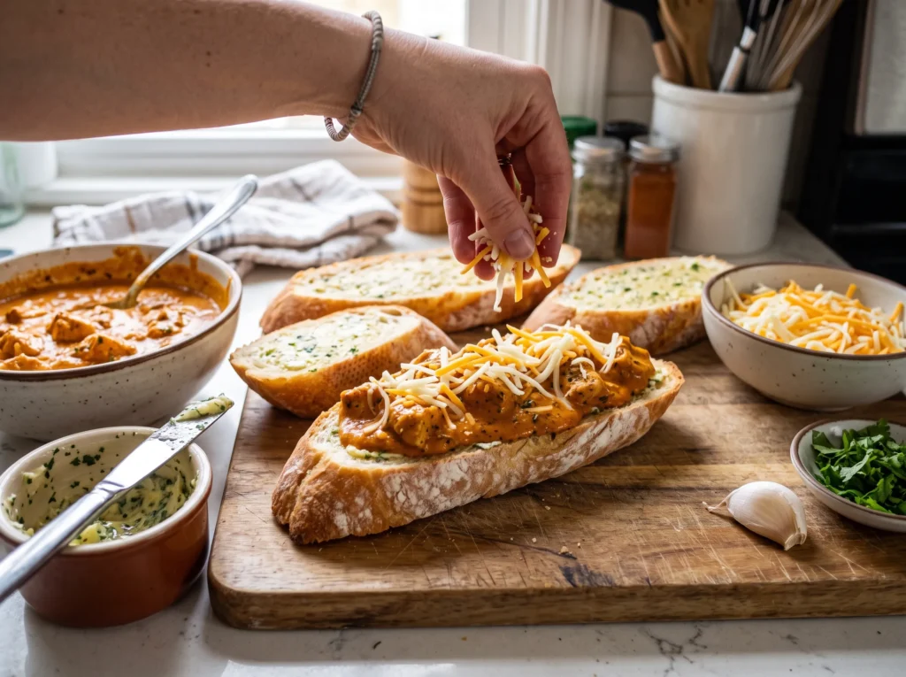 how-to-make-butter-chicken-garlic-bread