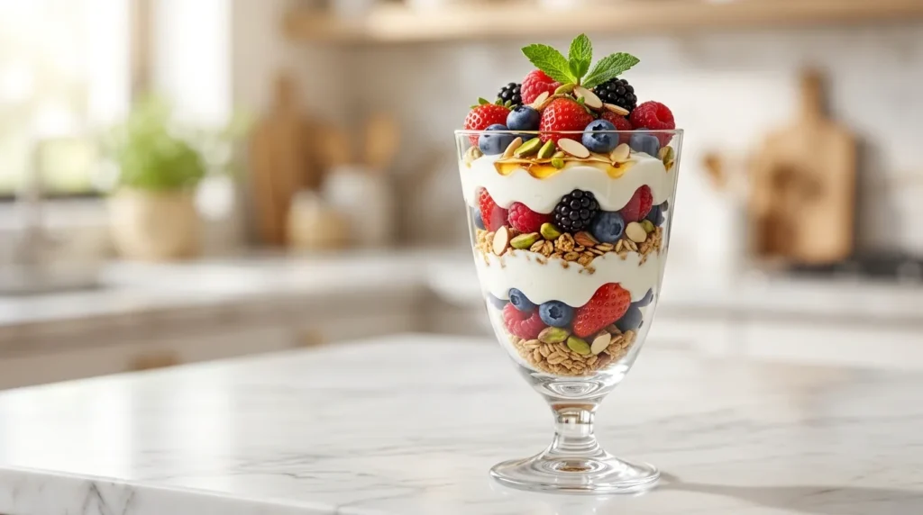  elegant-mixed-berry-parfait-served-in-glass