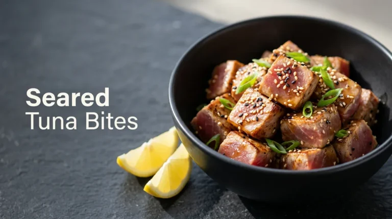 seared-tuna-bites-soy-butter-glaze
