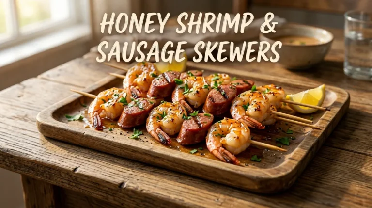 honey-butter-shrimp-sausage-skewers-recipe