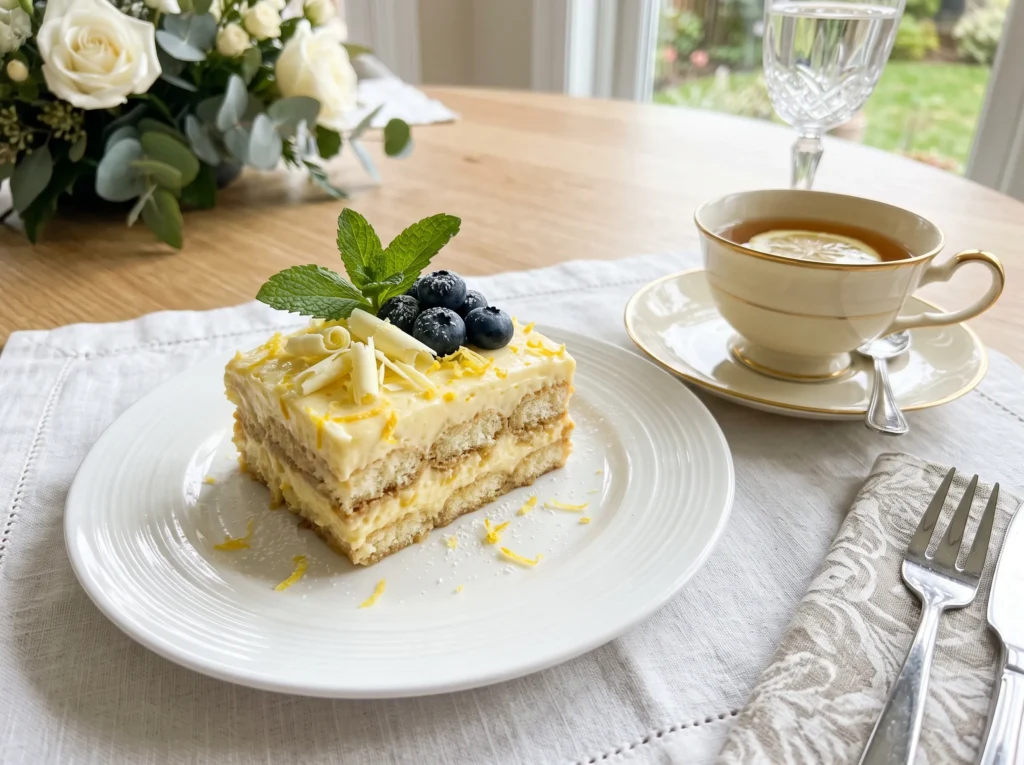 Lemon Tiramisu 3 lemon-tiramisu-slice-with-lemon-zest