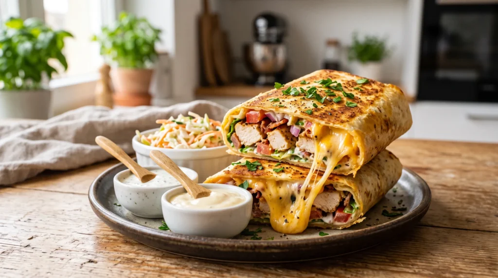 crispy-chicken-bacon-ranch-folded-wrap-served