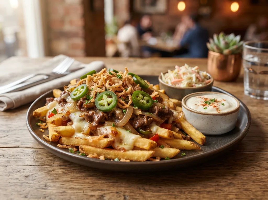 philly-cheesesteak-loaded-fries-with-coleslaw