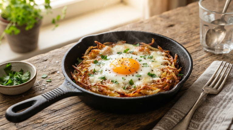 Crispy Potato Egg Nest Recipe with Cheese: An Easy One-Pan Breakfast You’ll Love