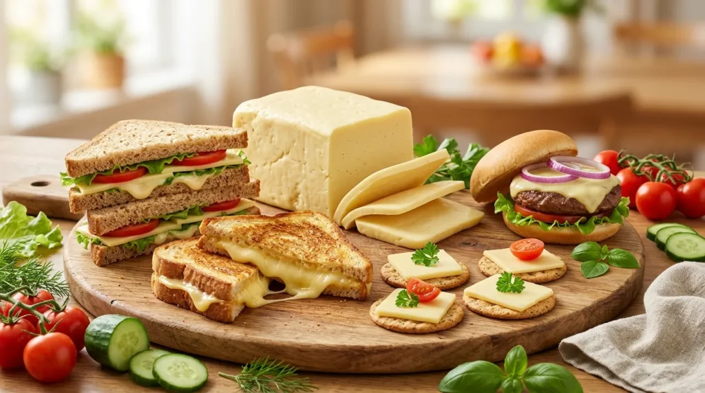 Homemade Processed Cheese 3 homemade-processed-cheese-slices-served