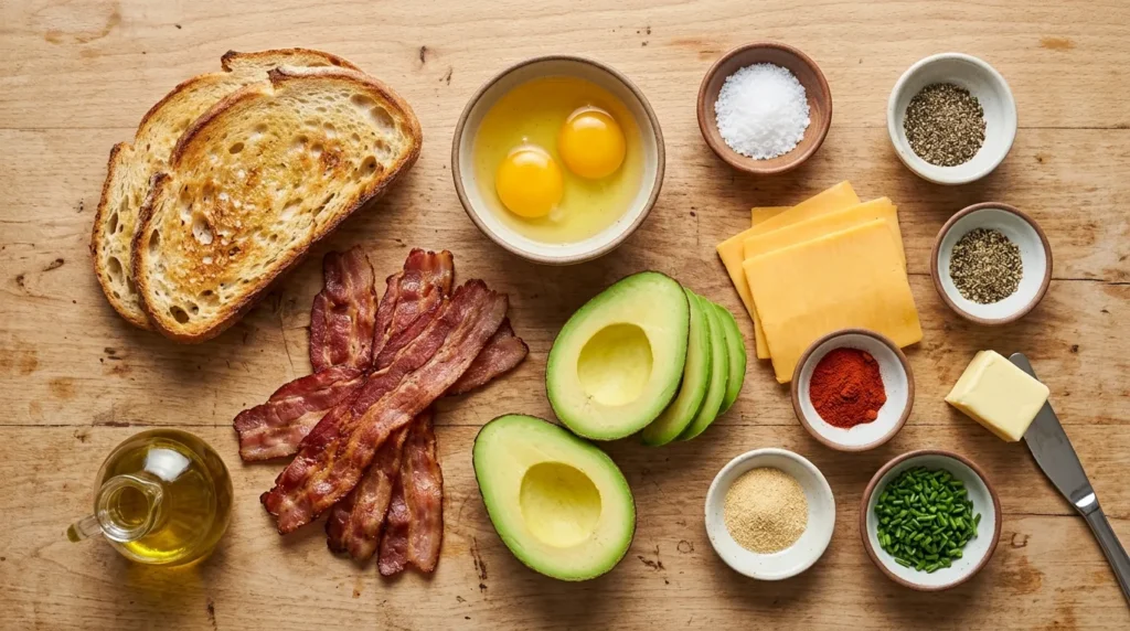 Crispy Bacon and Avocado Breakfast Sandwich with Runny Egg 2 how-to-make-bacon-avocado-breakfast-sandwich