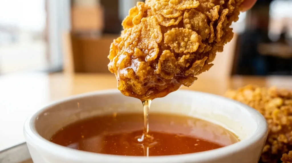 Cornflake-Crusted Fried Chicken 3 cornflake-fried-chicken-with-hot-honey-glaze