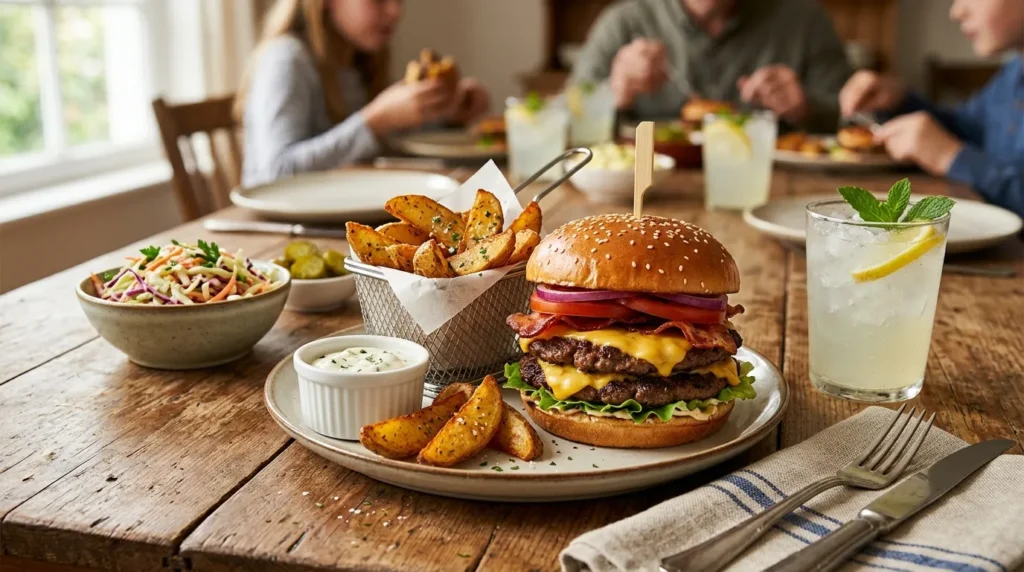 The Ultimate Double Smash Burger & Crispy Wedges 3 double-smash-burger-with-crispy-potato-wedges