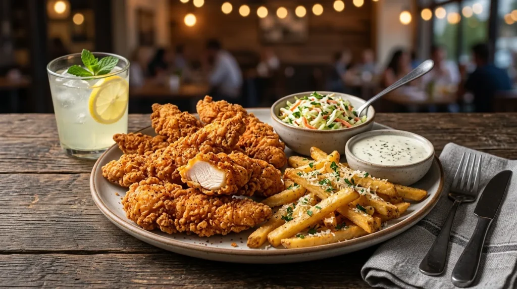Artisan Spicy Buttermilk Fried Chicken Tenders 3 artisan-spicy-buttermilk-fried-chicken-tenders-with-fries-and-ranch