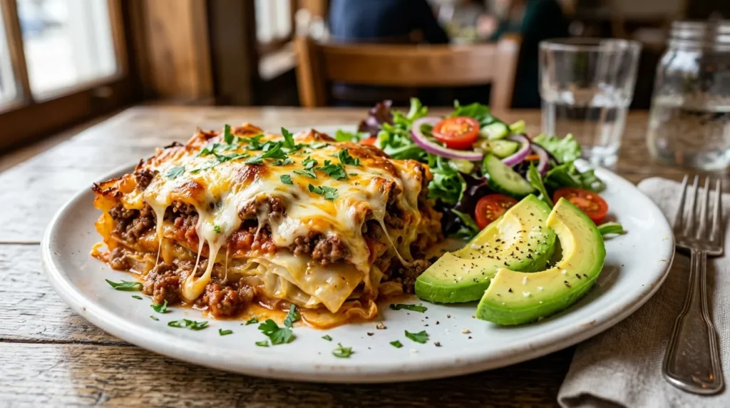 The Ultimate Crustless Cabbage Pizza Bake 3 crustless-cabbage-pizza-bake-served-on-plate