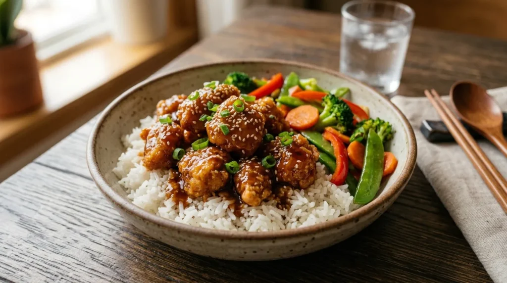 Crispy Honey Garlic Chicken 3 honey-garlic-chicken-with-steamed-rice
