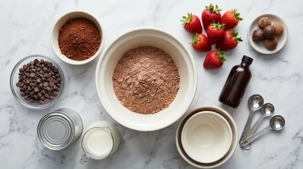 Chocolate Poke Cake with Strawberries and Truffles 2 how-to-make-chocolate-poke-cake