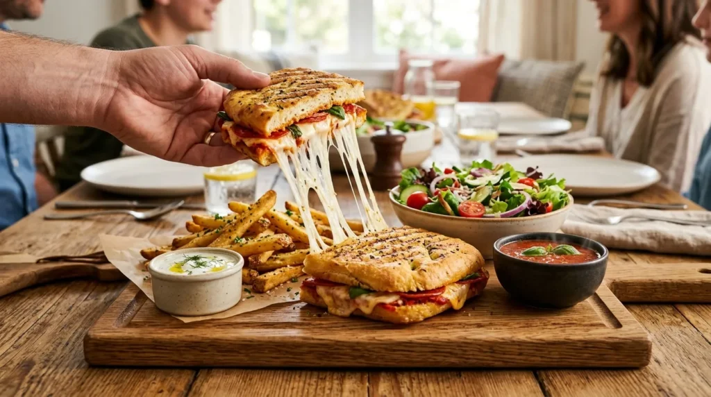 The Ultimate Grilled Press Pizza Sandwich 3 grilled-press-pizza-sandwich-with-marinara-sauce