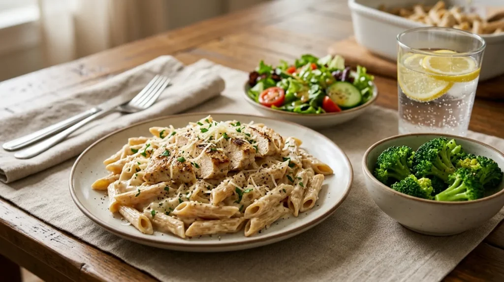 High Protein Chicken Alfredo 3 high-protein-chicken-alfredo-serving
