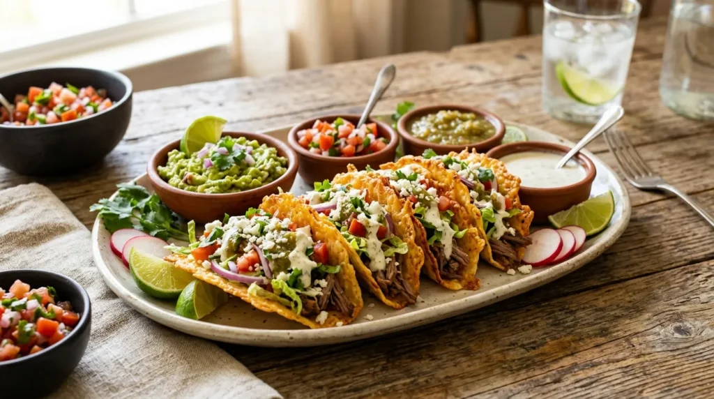 Crispy Cheese-Shell Tacos 3 crispy-cheese-shell-tacos-with-garlic-yogurt-sauce