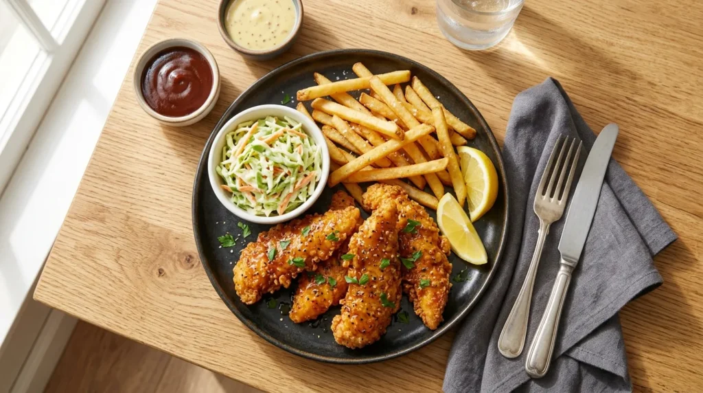 Crispy Glazed Chicken Tenders 3 crispy-glazed-chicken-tenders-with-honey-mustard-dip